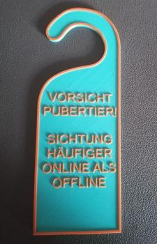 Türanhänger mit lustigen Sprüchen