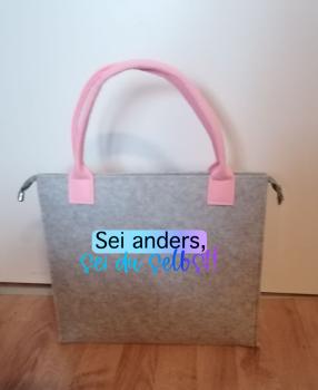 Filz Shopper "Sei anders"