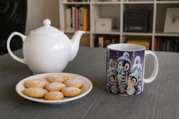 Keramiktasse Pinguine