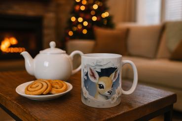 Keramiktasse "Rehkitz"