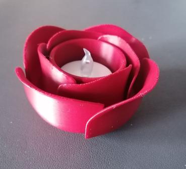 Teelichthalter Rose