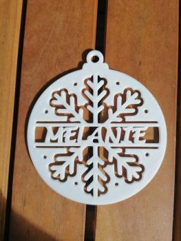Personalisierter Weihnachtsanhänger Schneeflocke