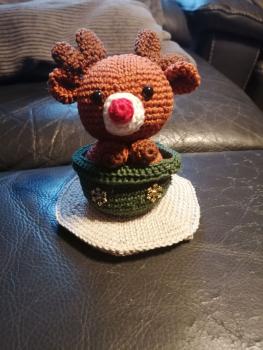 Handgehäkeltes Rentier