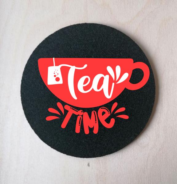 Glasuntersetzer tea time