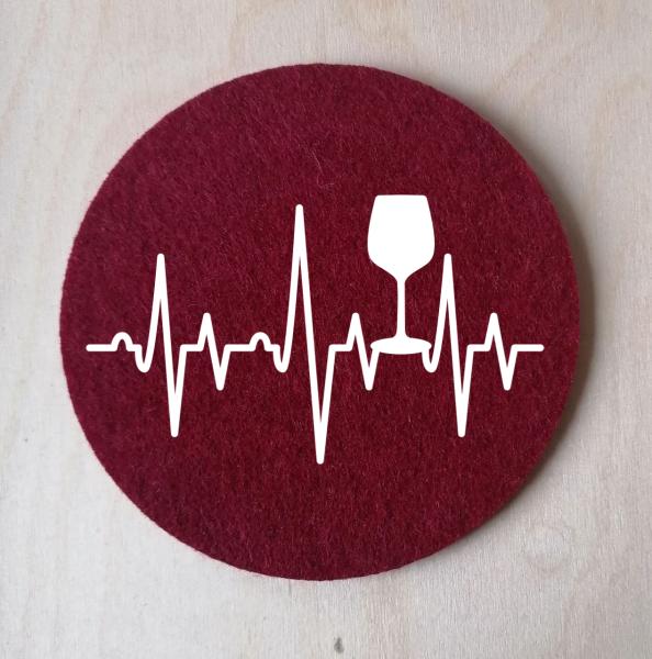 Glasuntersetzer Weinglas