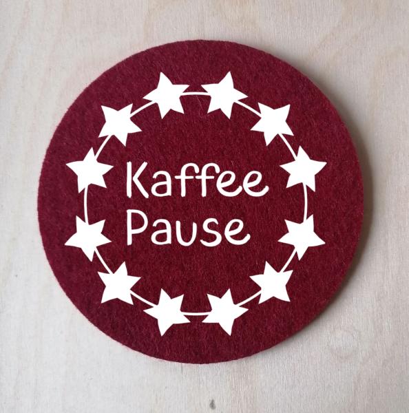 Glasuntersetzer Kaffeepause