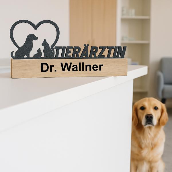 Deko Aufsteller Tierarzt/Tierärztin personalisiert