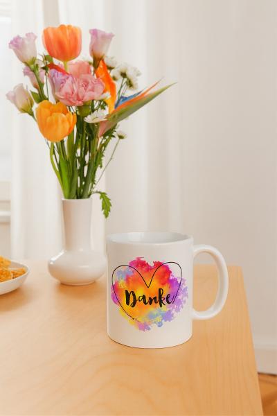 Keramiktasse "Danke"