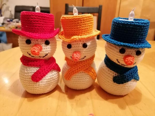 Schneemann mit Licht