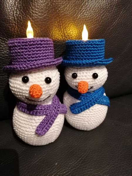 Schneemann mit Licht