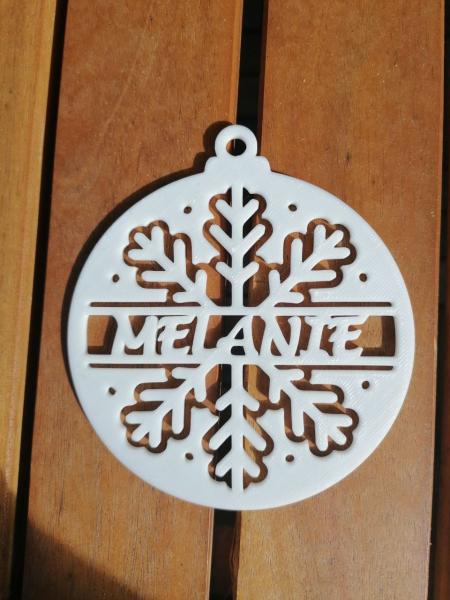 Personalisierter Weihnachtsanhänger Schneeflocke